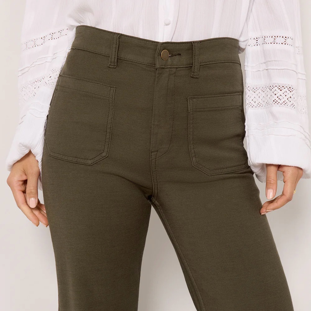 Faherty Olive Flare & Wide Leg Jeans